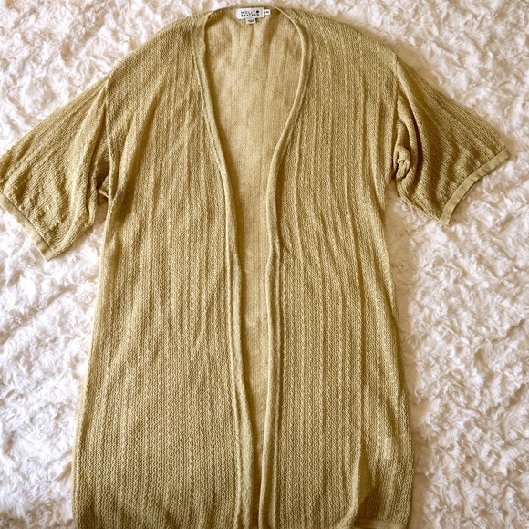 Molly Bracken Jackets & Blazers - Molly Bracken Lightweight Thin Short Sleeve Cardigan - Boho - Tan